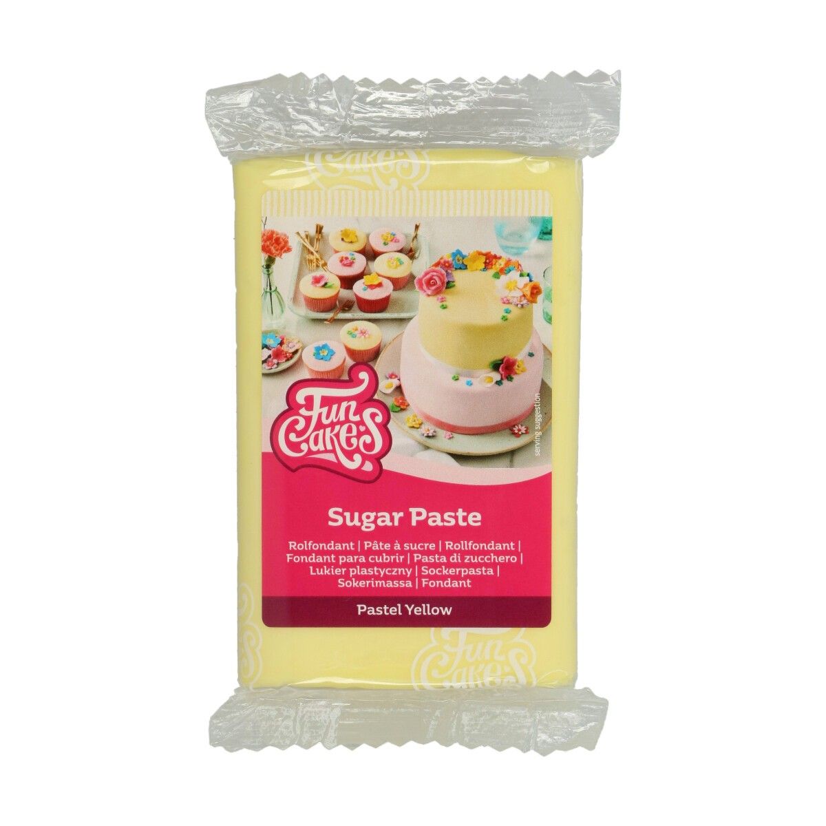 FunCakes - Sokerimassa Pastellinkeltainen 250 grammaa