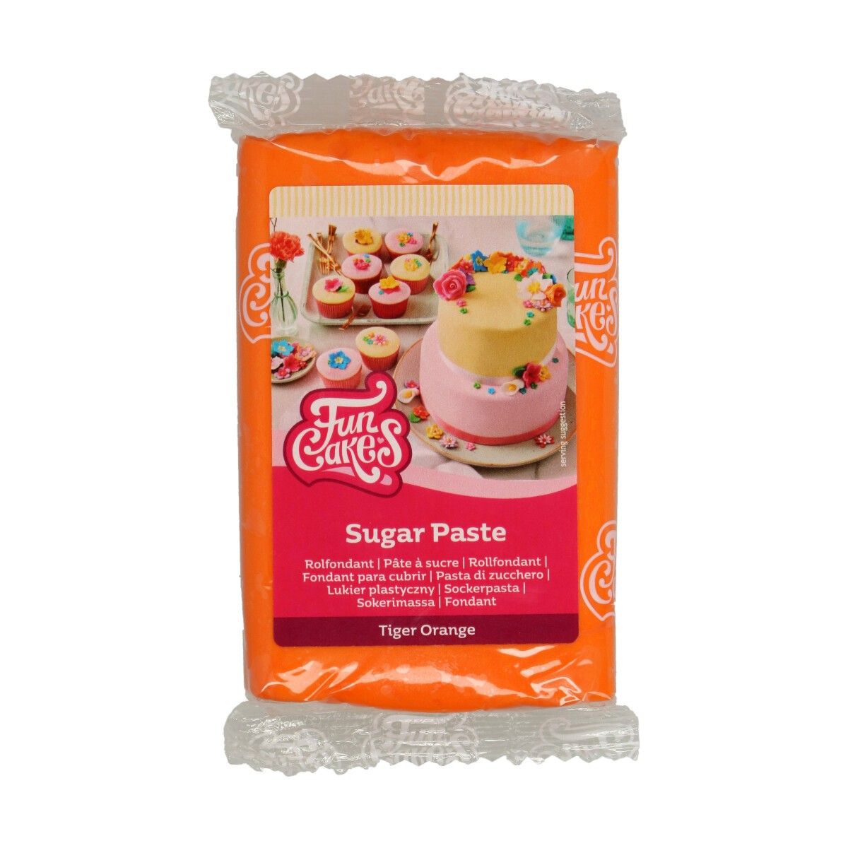 FunCakes - Sokerimassa Tiger Orange 250 grammaa