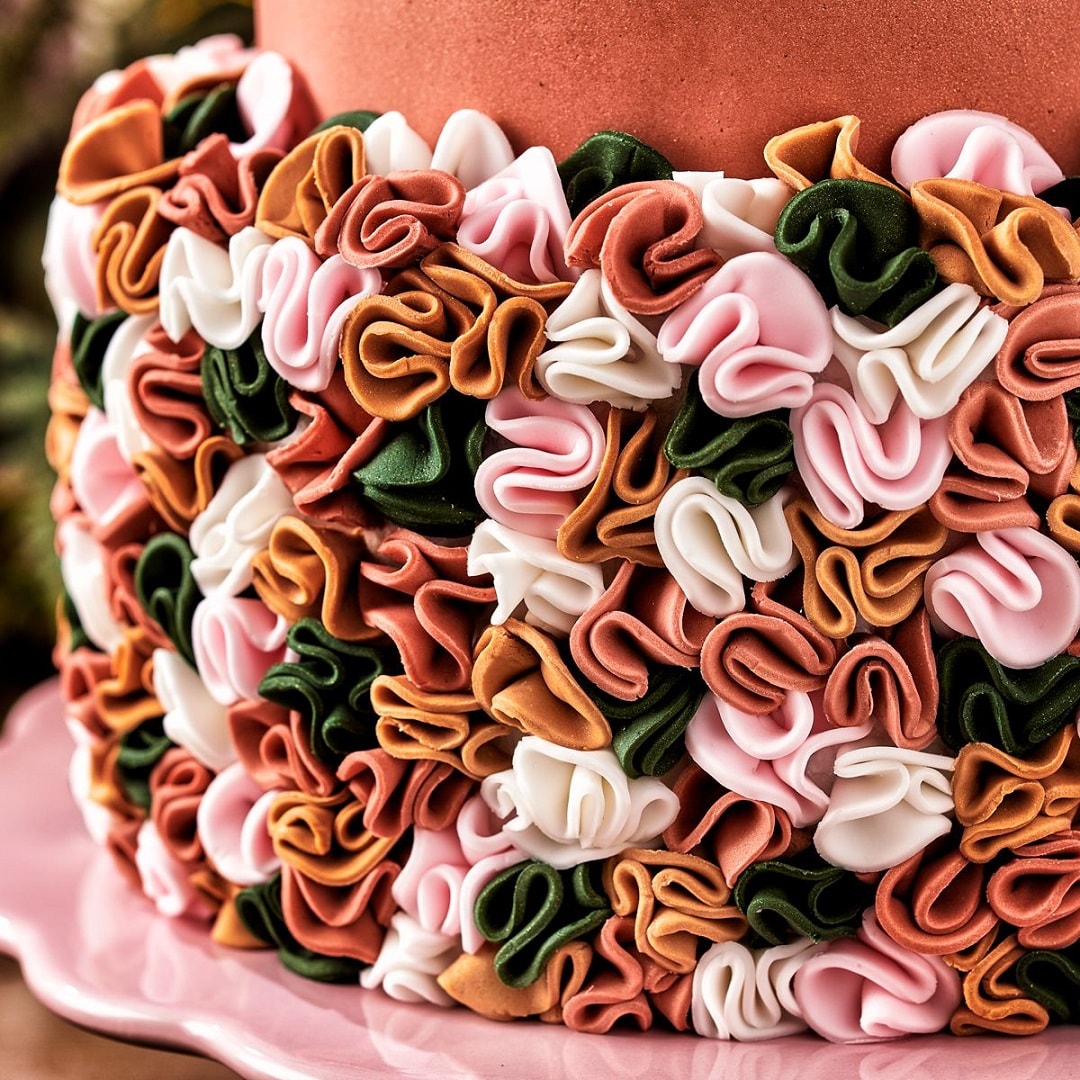FunCakes - Sokerimassa Kimalteleva Ruusukulta 250 grammaa