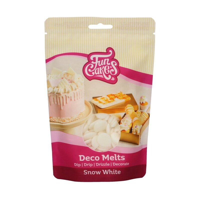 FunCakes - Deco Melts Lumivalkoinen 250 grammaa