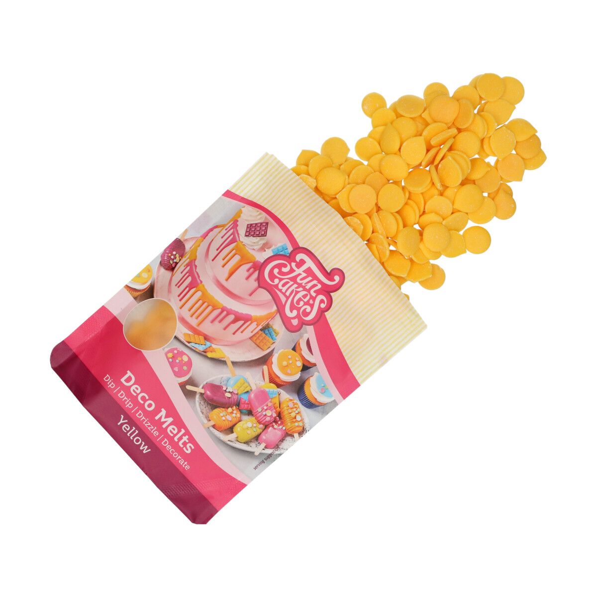 FunCakes - Deco Melts Keltainen 250 grammaa