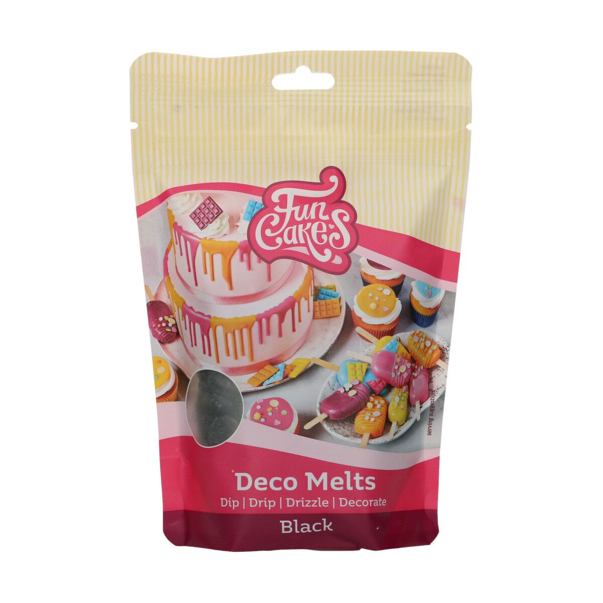 FunCakes - Deco Melts Musta 250 grammaa