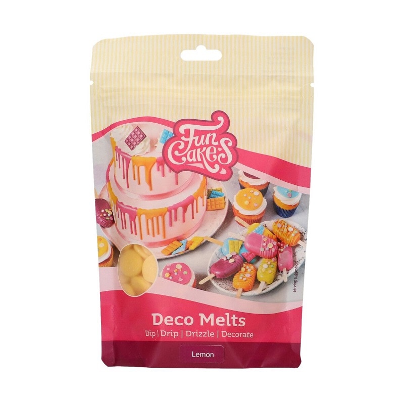 FunCakes - Deco Melts Lemon 250 grammaa