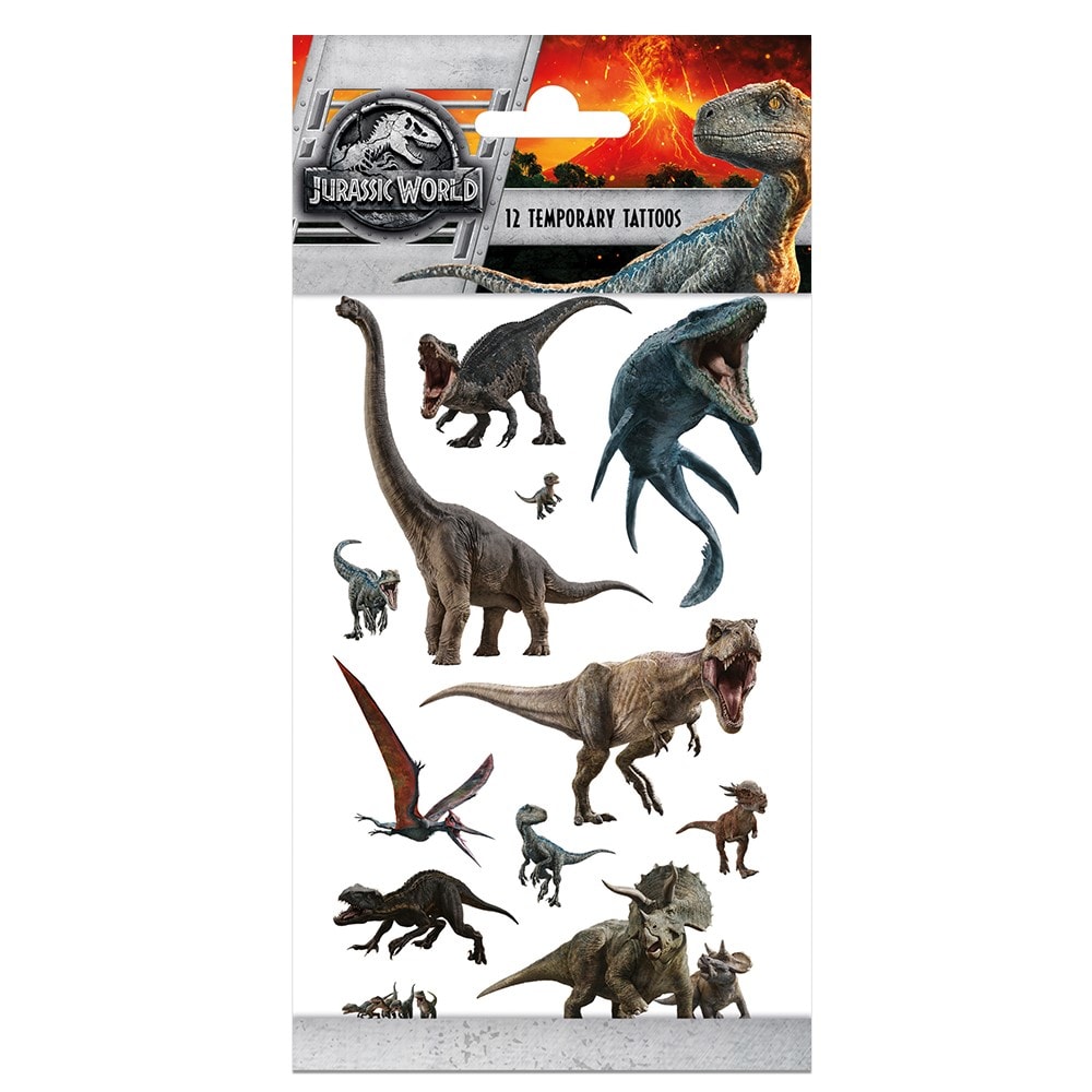 Jurassic World - Lasten tatuoinnit 12 kpl