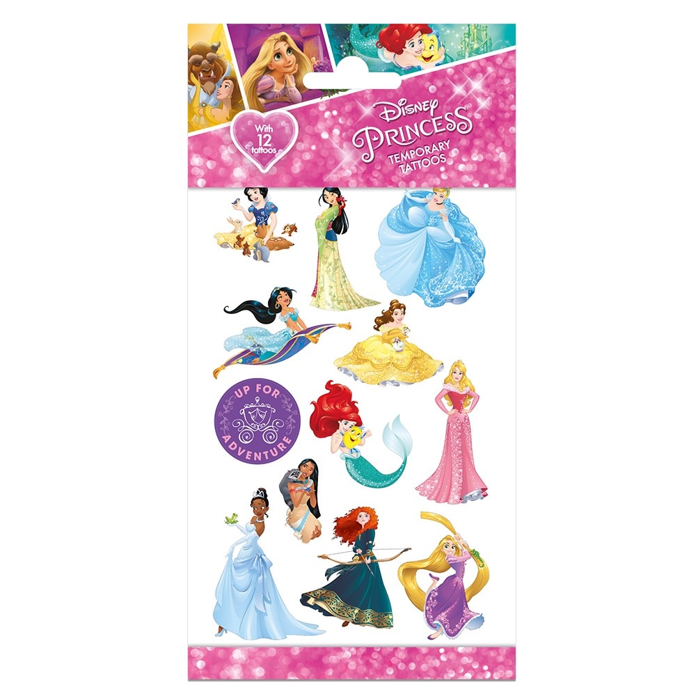 Disney Prinsessat - Lasten tatuoinnit 12 kpl