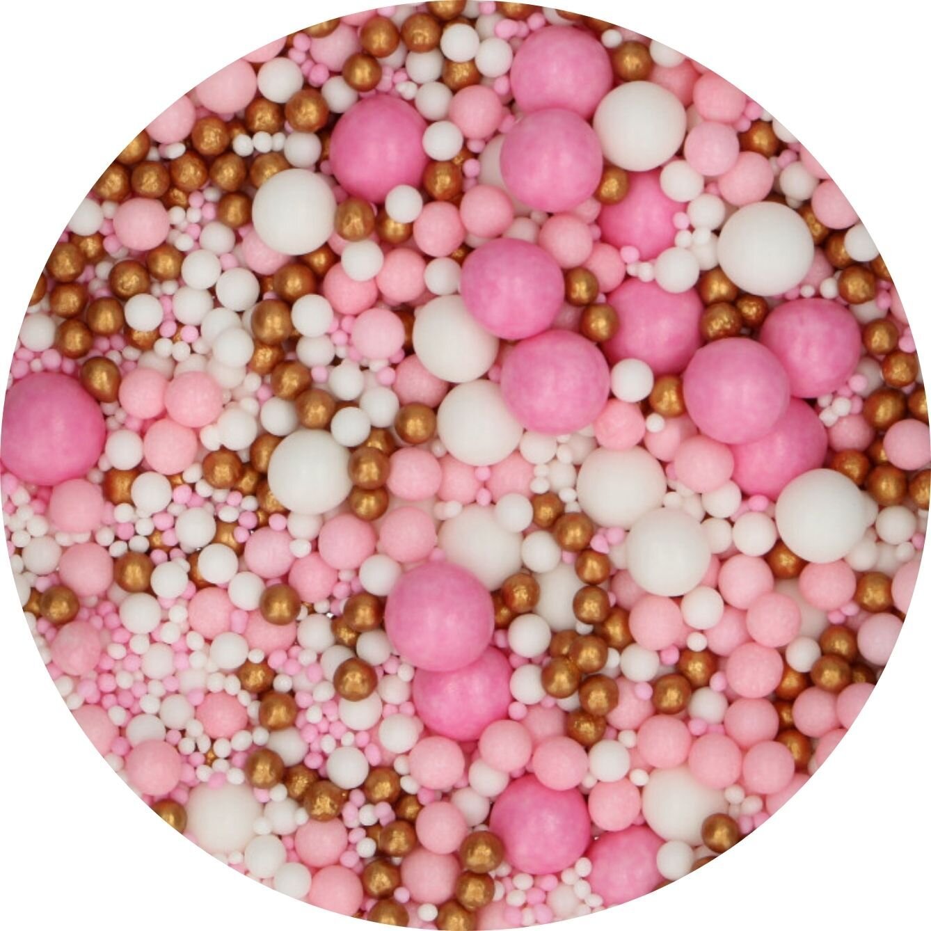 FunCakes Soft Pearls Vaaleanpunainen Mix 80 grammaa