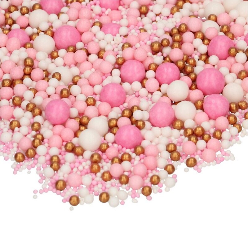 FunCakes Soft Pearls Vaaleanpunainen Mix 80 grammaa