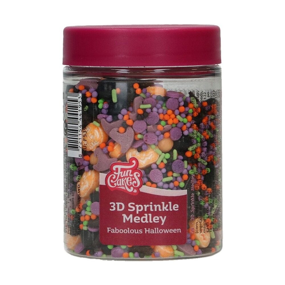FunCakes - Halloweenströsseli Kurpitsat ja noitahatut 70 grammaa
