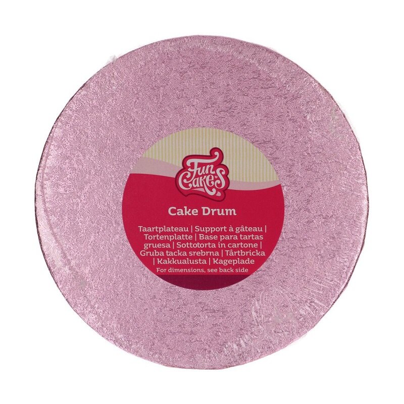 FunCakes - Kakkualusta pyöreä Vaaleanpunainen 20 cm
