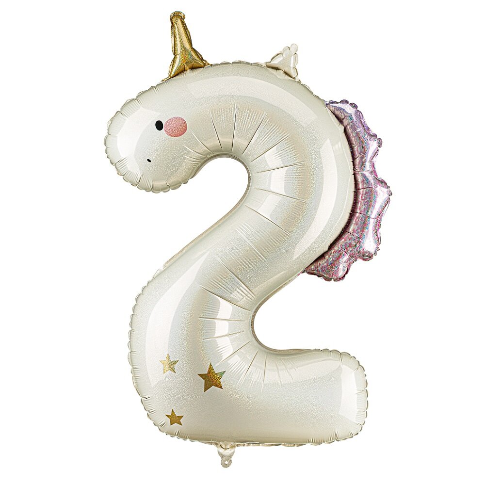 Yksisarvinen Numeroilmapallo 2 (92 cm)