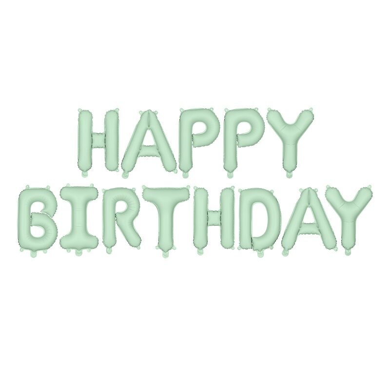 Ilmapallonauha Happy Birthday Vihreä 340 cm