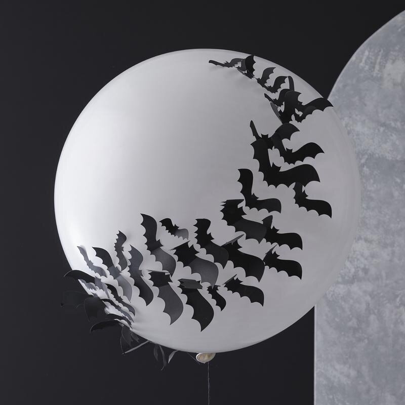 Fright Night - Iso valkoinen ilmapallo 3D-lepakoilla
