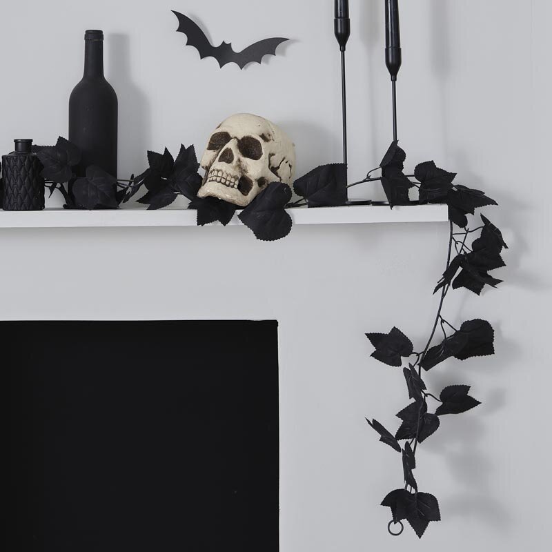 Fright Night - Koristeköynnös musta muratti 180 cm	