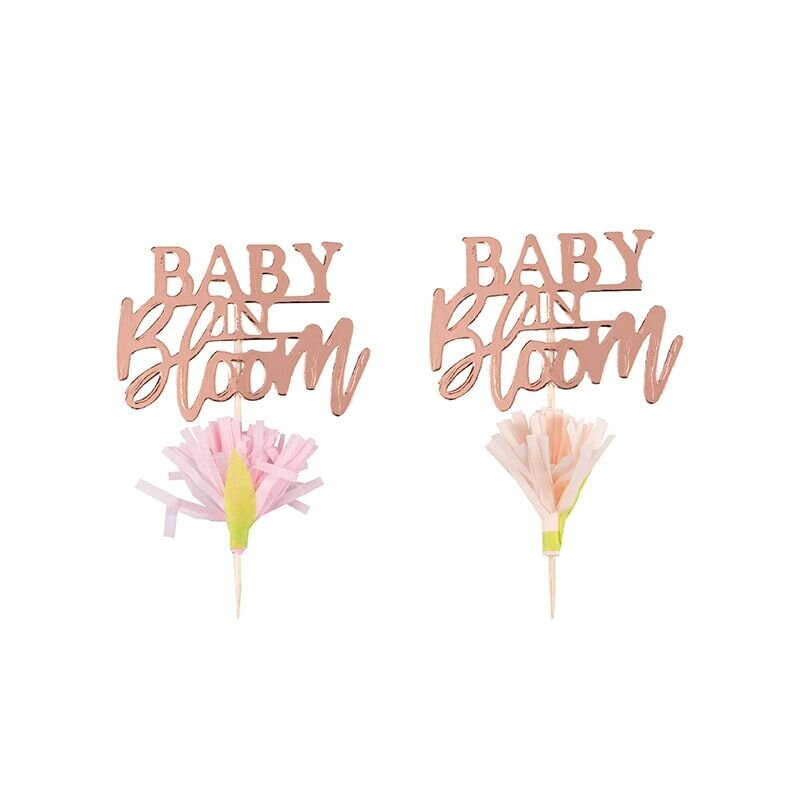 Baby in Bloom - Muffinssikoristeer 12-kpl