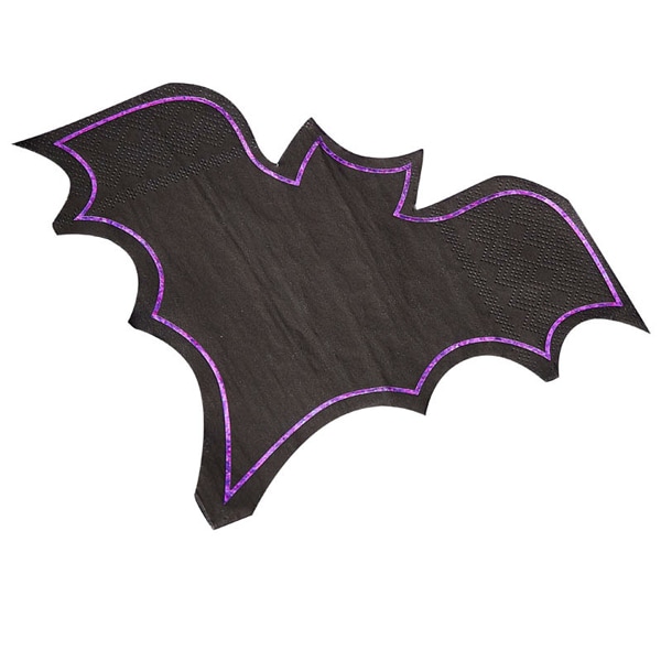 Servietit Bats violetilla foliokoristereunalla 16 kpl