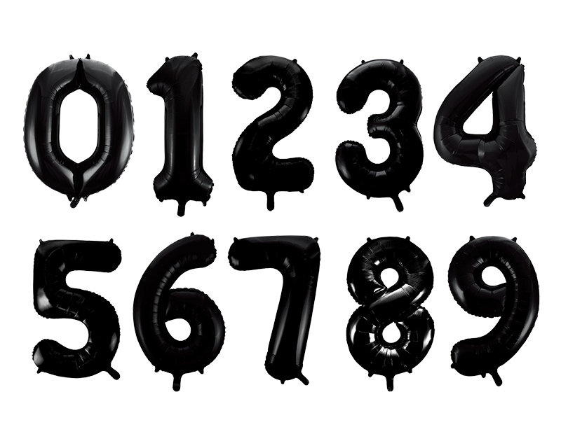 Numeroilmapallot Musta 86 cm
