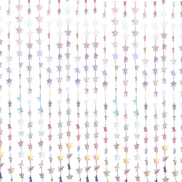 Taustaverho kimaltelevilla tähdillä 120 x 200 cm