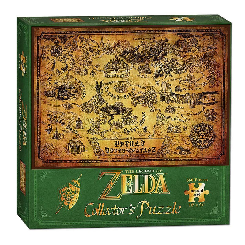 Zelda, Palapeli Classic Hyrule Map Cover 550 palaa