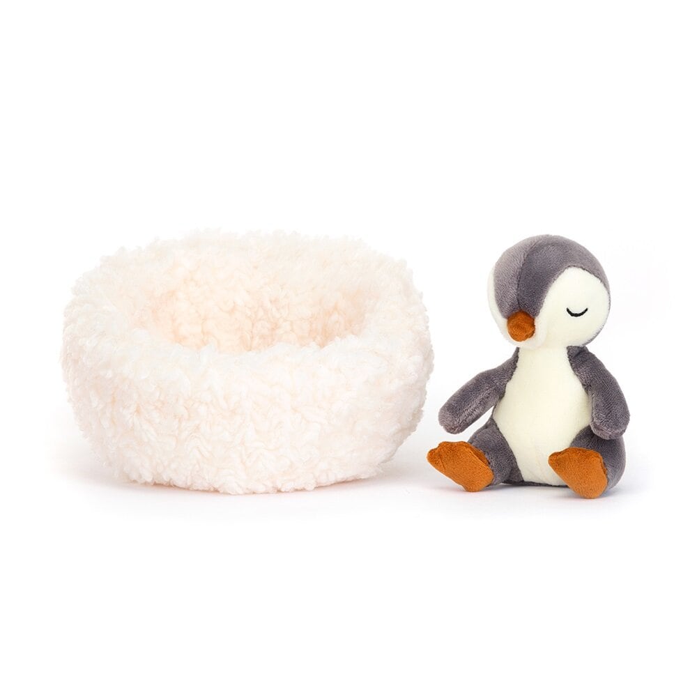 Jellycat - Pingviini ja pesä 14 x 13 cm