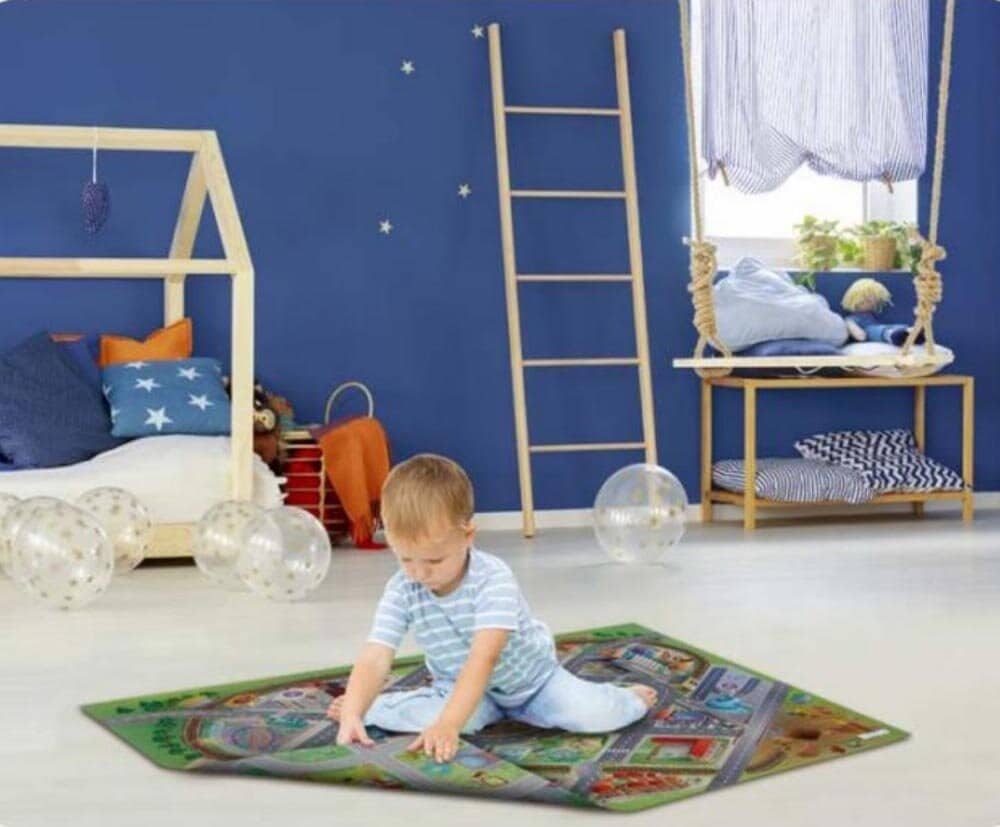 Leikkimatto Lastenhuone Kaupunki 75 x 112 cm