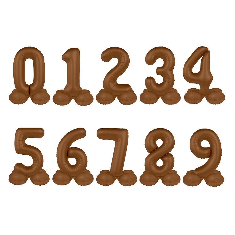Numeroilmapallo Pysty Matta suklaanruskea 72 cm