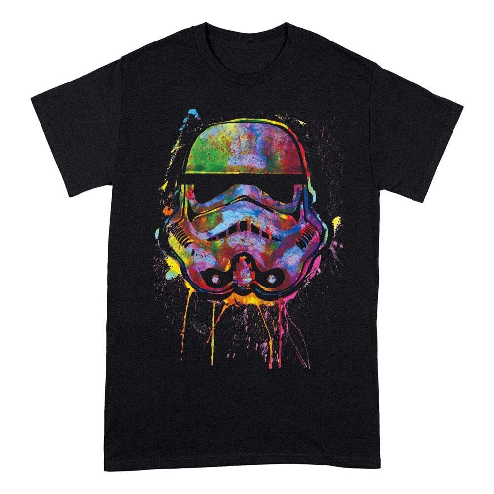 Star Wars, T-Shirt Paint Splats Helmet Small	