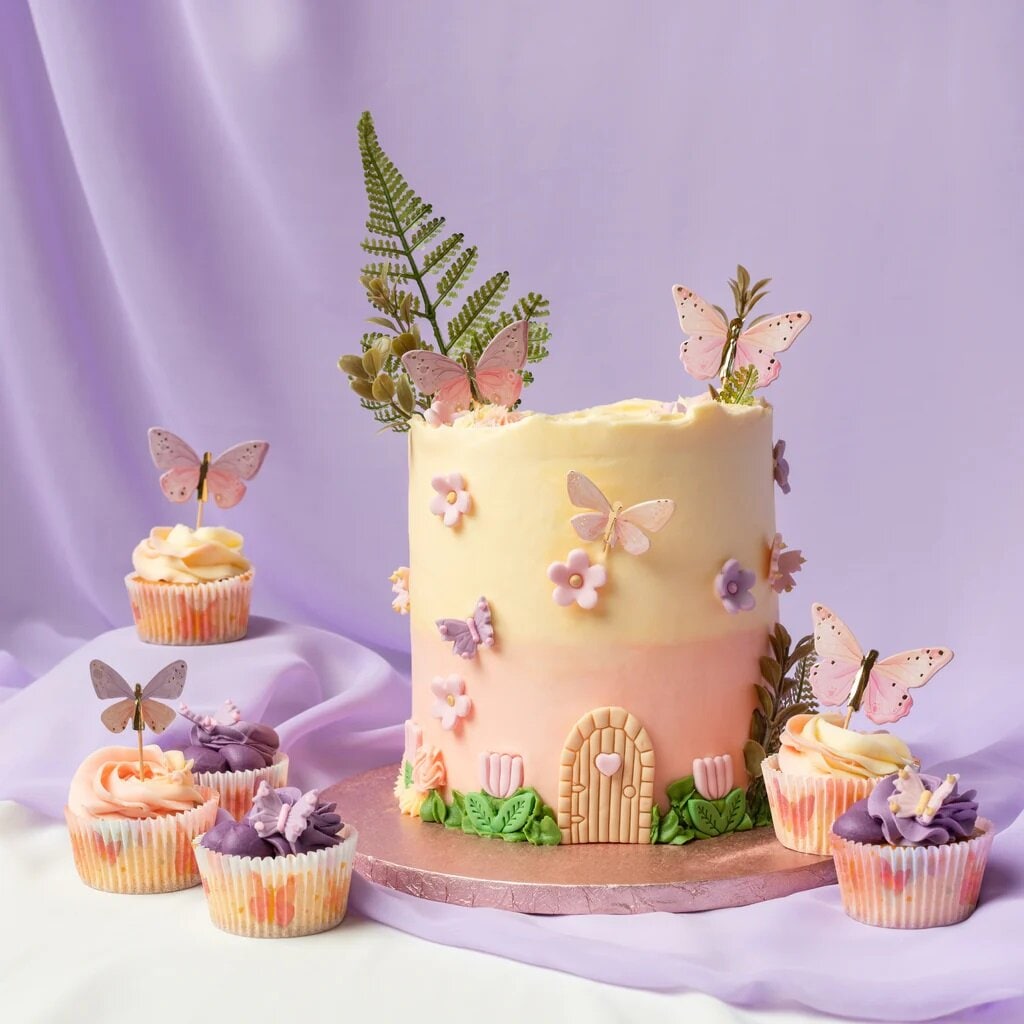 Cake Toppers - Perhoset 12 kpl