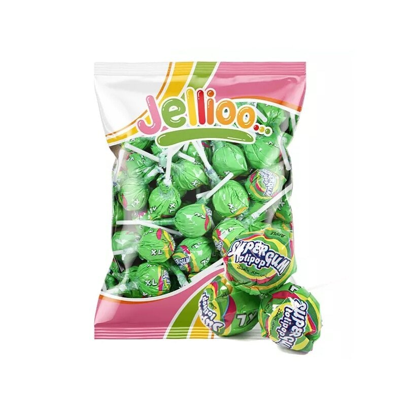 Super Gum Lollipop Green Apple 53 kpl
