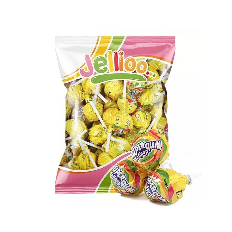 Super Gum Lollipop Lemon 53 kpl