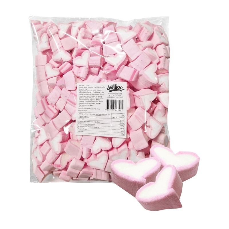 Marshmallows Sydämet 1 kg