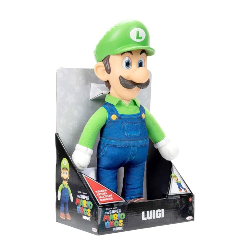 Super Mario Bros - Pehmolelu Luigi Deluxe 30 cm