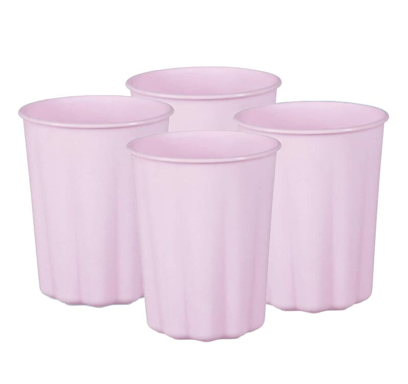 Muovimukit, Pastellinlila 220 ml 4 kpl