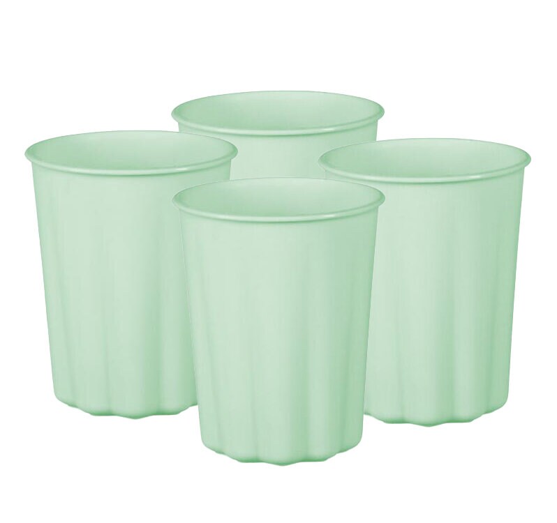 Muovimukit, Pastellinvihreä 220 ml 4 kpl