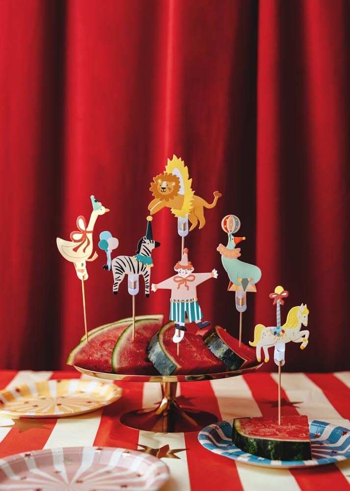 Sirkus Caketoppers 6 kpl