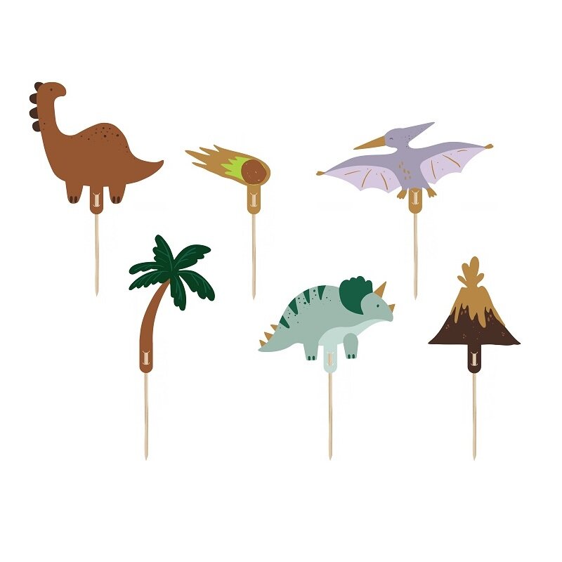 Cake Toppers - Dinosaurus 6 kpl