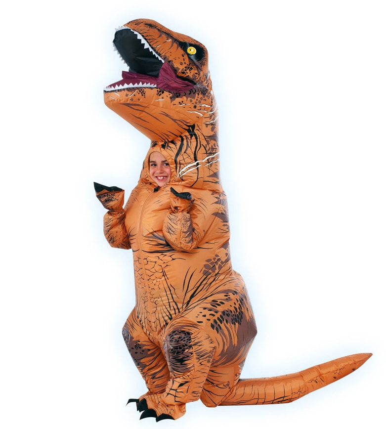 Jurassic World puhallettava T-Rex-naamiaisasu, lapsille