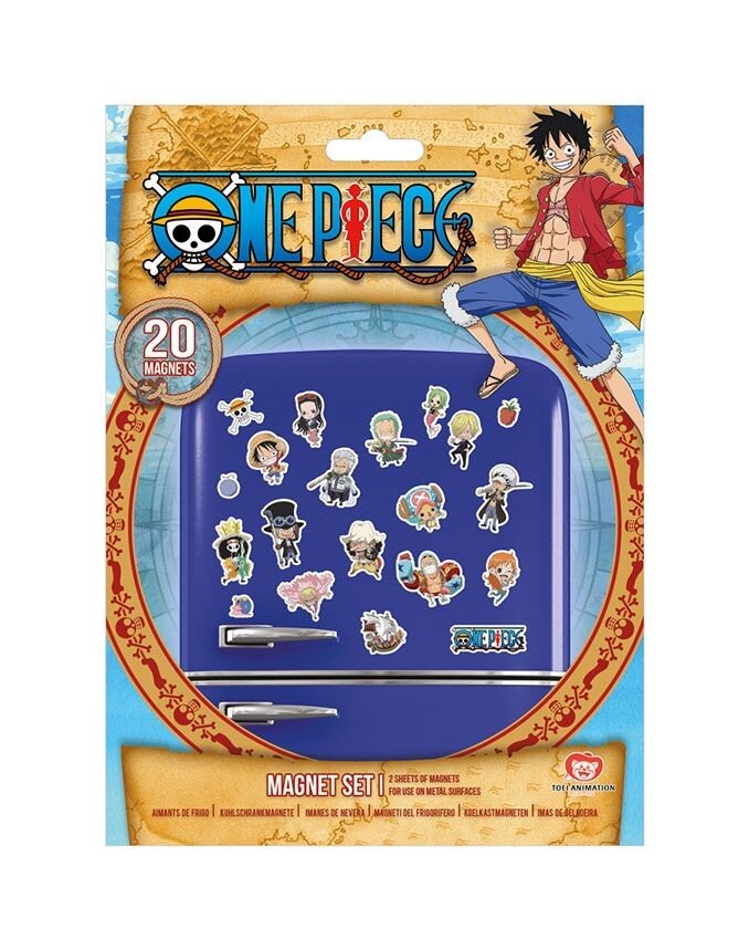 One Piece - Jääkaappimagneetit 20 kpl.