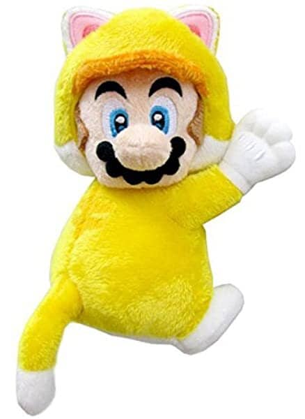 Super Mario Bros - Pehmolelu Magnet Cat Mario 19 cm