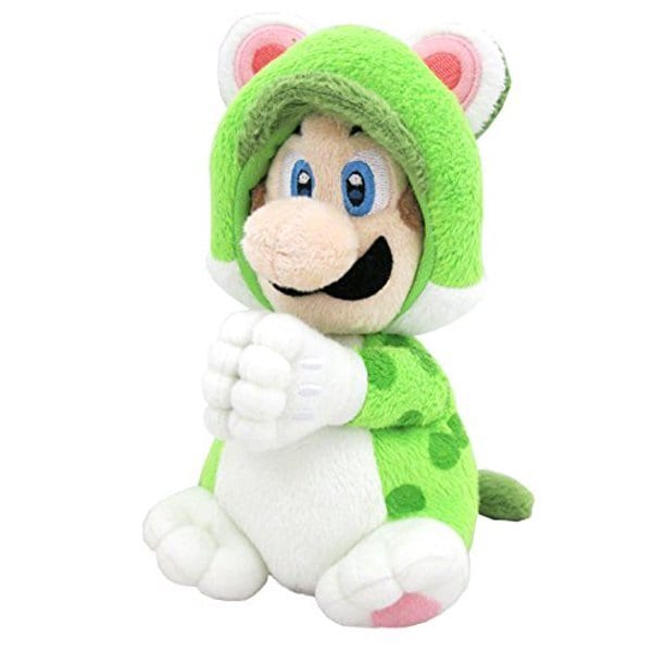 Super Mario Bros - Pehmolelu Magnet Cat Luigi 19 cm