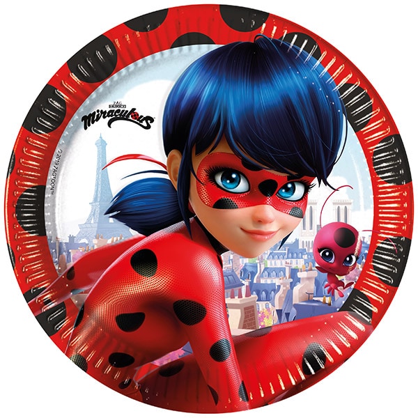 Miraculous Ladybug - Lautaset 8 kpl