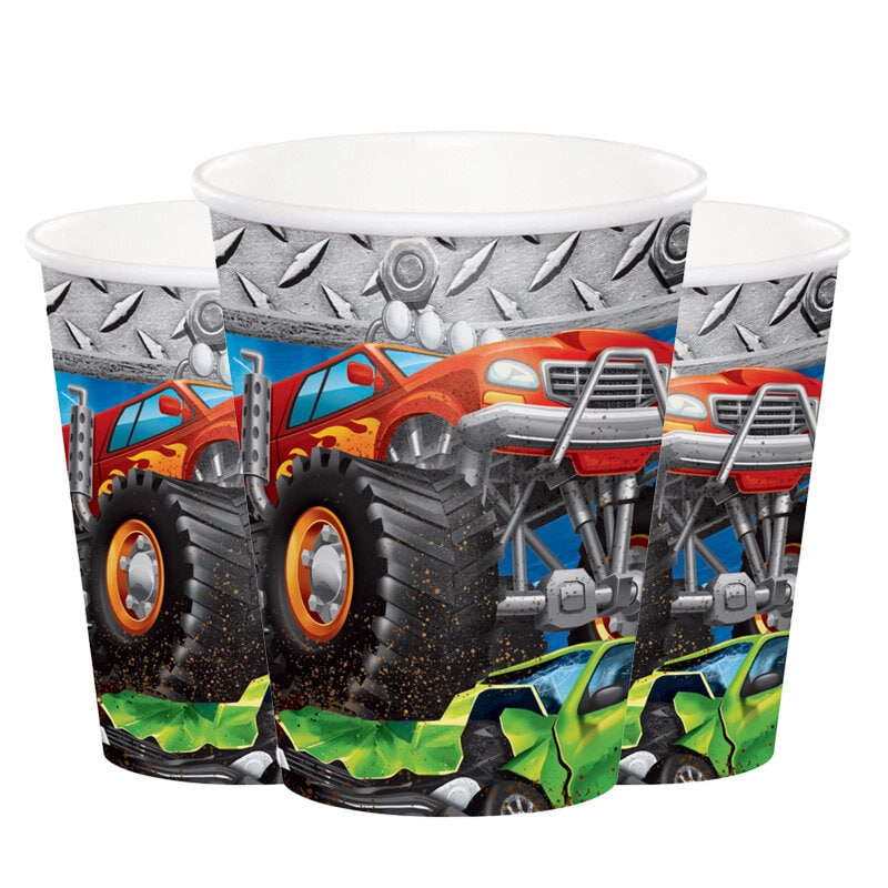 Monster Truck - Pahvimukit 8 kpl