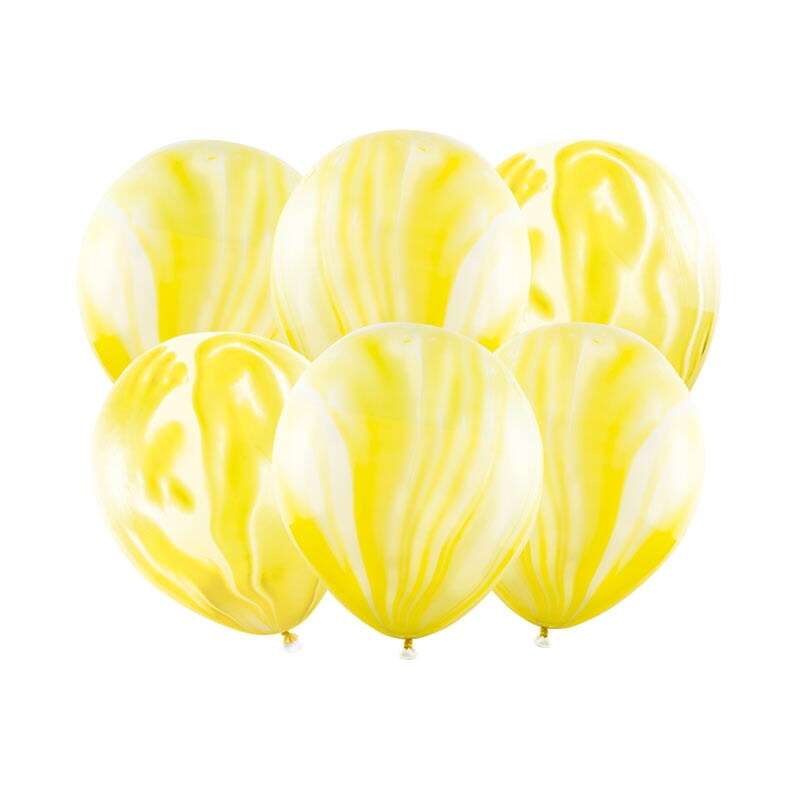 Marble Balloons, Keltainen 6 kpl