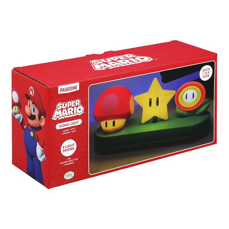 Super Mario™ Lamppu ikonisella kuviolla 30 cm
