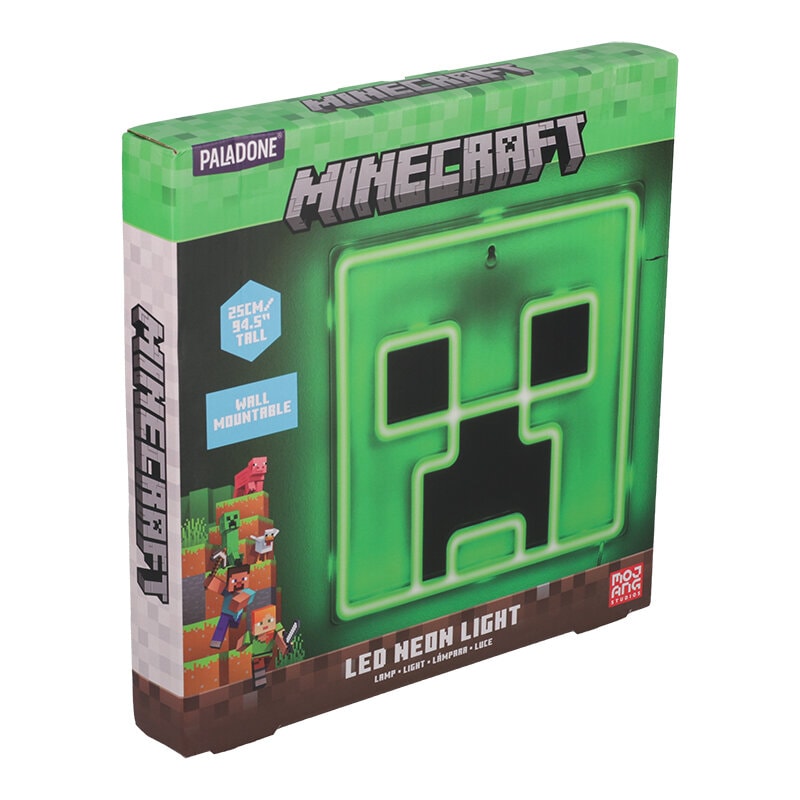 Minecraft Neon LED -seinälamppu - Creeper 25 cm