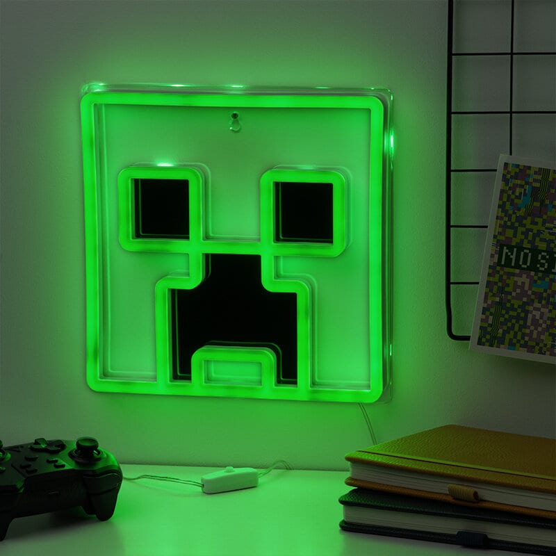 Minecraft Neon LED -seinälamppu - Creeper 25 cm