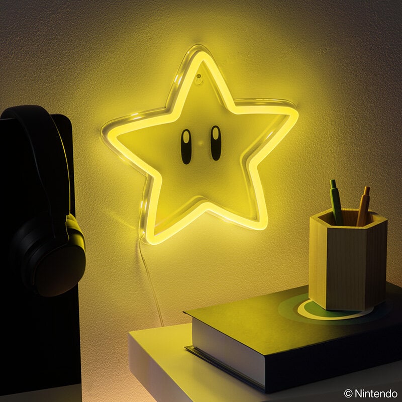 Super Mario - LED-seinälamppu Superstar