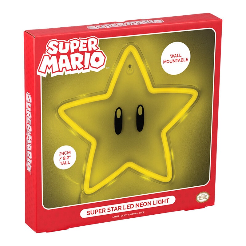 Super Mario - LED-seinälamppu Superstar