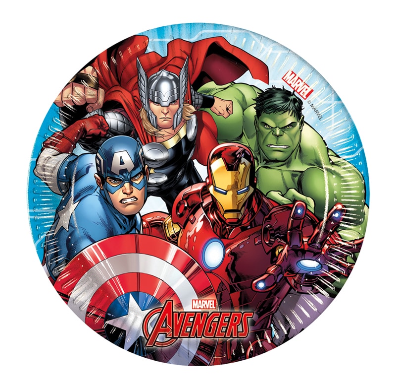 Mighty Avengers - Lautaset 20 cm 8 kpl