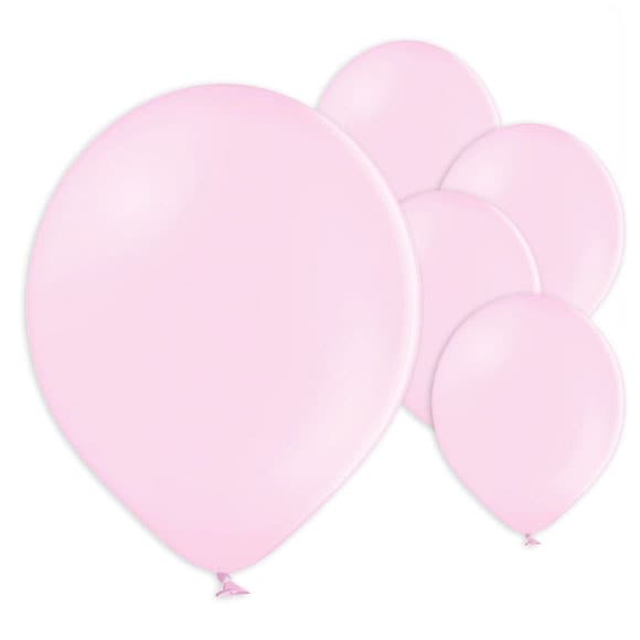 Ilmapallot vaaleanpunaisessa pastellivärissä 50-pakkaus