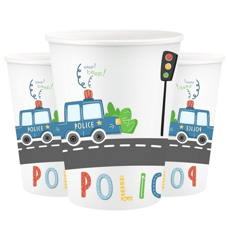 Police - Pahvimukit 6 kpl